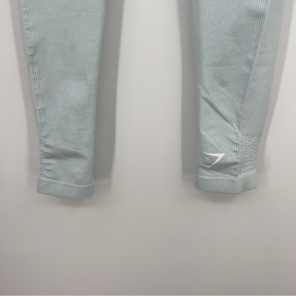 Gymshark Ombré Teal White Stretch Ankle Seamless Pull-on Athletic Leggings - Picture 8 of 14